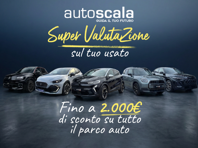 Offerte Auto Scala con sconto 2.000€ sul parco auto